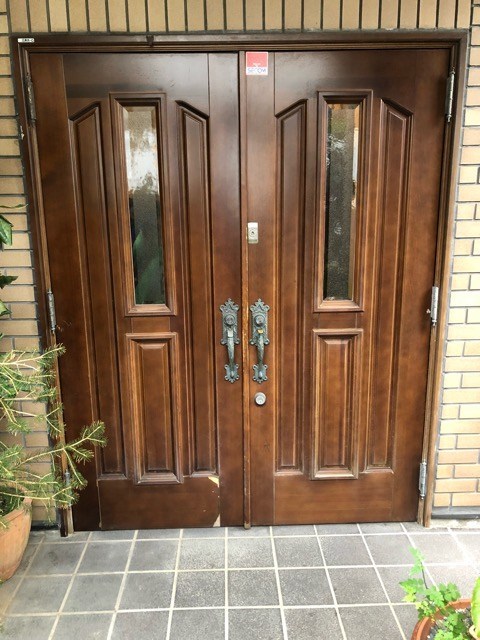 玄関ドア再塗装
