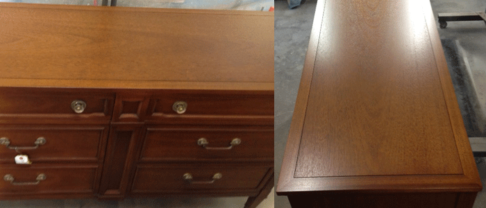 チェストの天板　再塗装