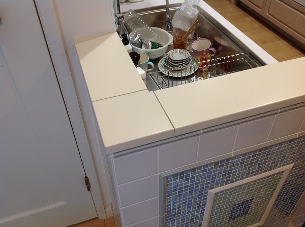 キッチン笠木の再塗装