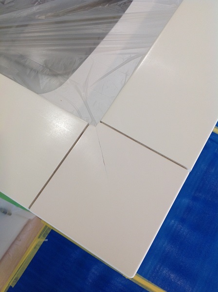 キッチン笠木の再塗装