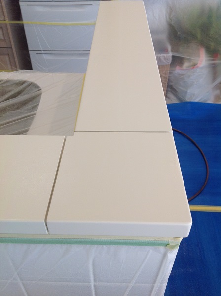 キッチン笠木の再塗装